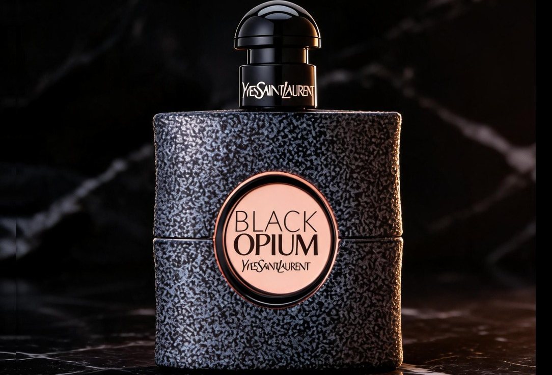 Black Opium YSL — флакон, студийный ракурс